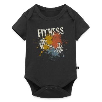 Remise en forme - Body à manches courtes Premium Bébé - noir - Devant
