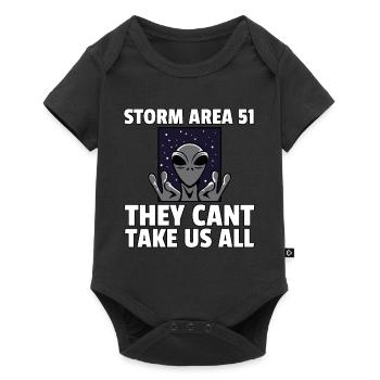 Alien Ufo Extraterrestrial Space All Lustig Area 51 - Baby Premium short-sleeve bodysuit - black - Front