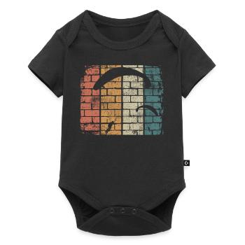 Gleitschirmflieger - Baby Premium Kurzarmbody - Schwarz - Vorne