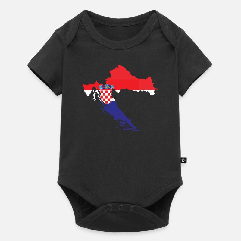 Croatie - Body à manches courtes Premium Bébé - noir