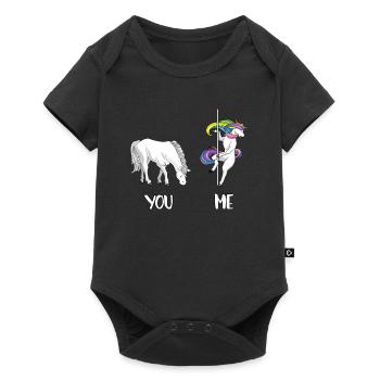 You Me LGBT Einhorn LGBTQ Aktivist homosexuell - Baby Premium Kurzarmbody - Schwarz - Vorne