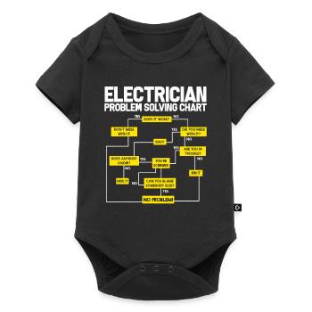 electrician electrical engineering master trainee apprentice - Baby Premium short-sleeve bodysuit - black - Front