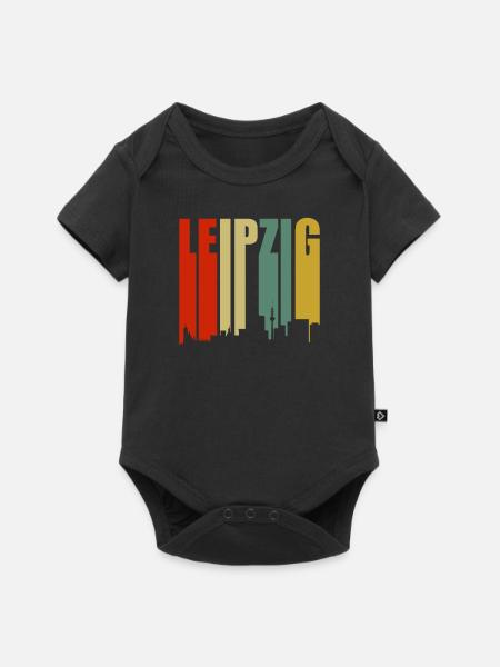 Leipzig - Baby Premium Kurzarmbody - Schwarz