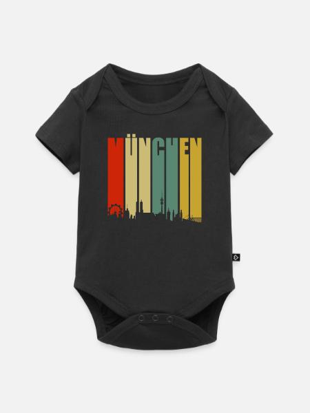 München - Baby Premium Kurzarmbody - Schwarz