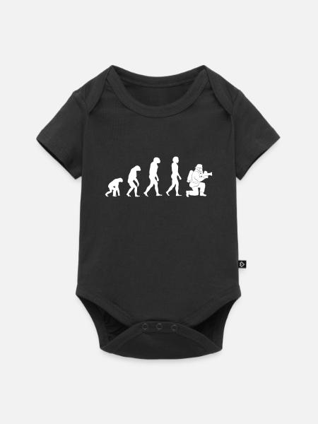 Feuerwehrmann Freiwillige Evolution Feuerwehr - Baby Premium Kurzarmbody - Schwarz
