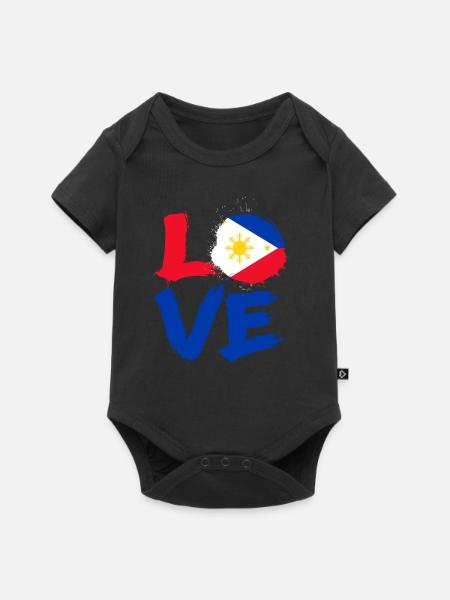 Philippinen - Baby Premium Kurzarmbody - Schwarz