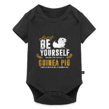 Cadeau cochon d'Inde - Body à manches courtes Premium Bébé - noir - Devant