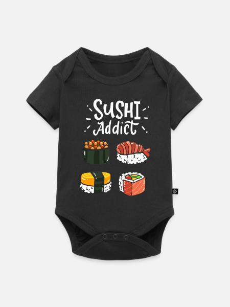 Sushi - Baby Premium Kurzarmbody - Schwarz