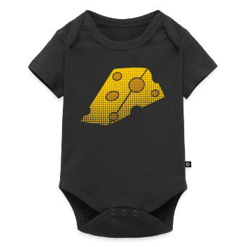 Käse - Baby Premium Kurzarmbody - Schwarz - Vorne