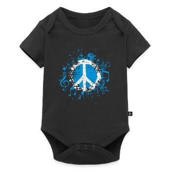 Peace Music Peace - Baby Premium short-sleeve bodysuit - black - Front