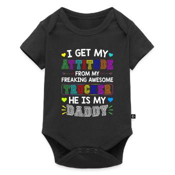 Mon camionneur génial Freaking Hey Is My Daddy - Body à manches courtes Premium Bébé - noir - Devant