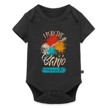 Banjo - Baby Premium short-sleeve bodysuit - black - Front