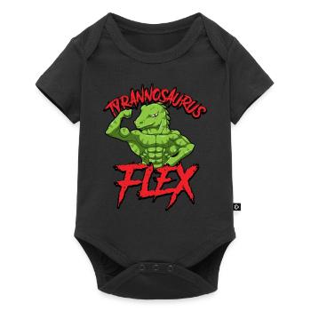 Fitness Gym Sport Power Lifting Tyrannosaurus Flex - Body à manches courtes Premium Bébé - noir - Devant