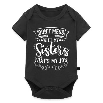 sister - Baby Premium short-sleeve bodysuit - black - Front