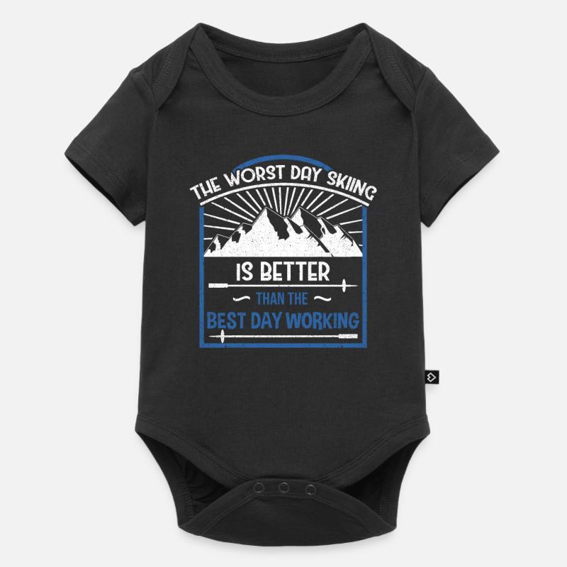 Ski ski - Body à manches courtes Premium Bébé - noir