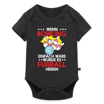 bowling - Baby Premium short-sleeve bodysuit - black - Front
