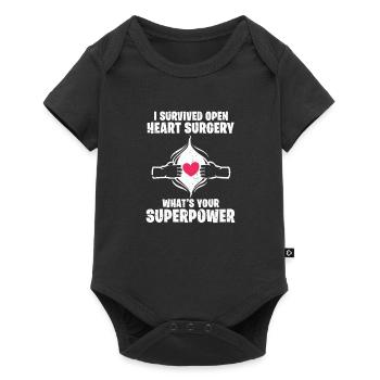 Heart Surgery OP Surgery Surgeon Patient Spital - Baby Premium short-sleeve bodysuit - black - Front