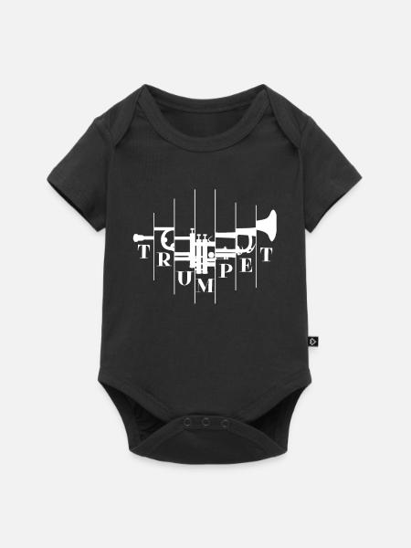 Trompette, trompette, trompette - Body à manches courtes Premium Bébé - noir