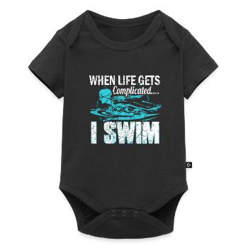 Natation Nageuse - Body à manches courtes Premium Bébé - noir - Devant