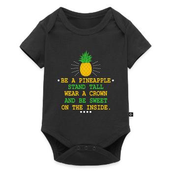 ananas - Body à manches courtes Premium Bébé - noir - Devant