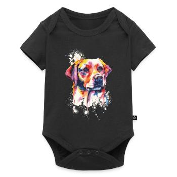 Labrador race de chiens - Body à manches courtes Premium Bébé - noir - Devant
