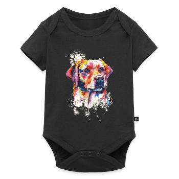 Labrador chiens propriétaire cadeau - Body à manches courtes Premium Bébé - noir - Devant