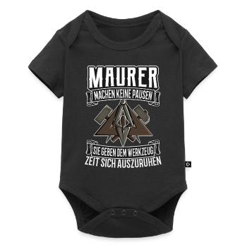 Maurer Maurermeister - Baby Premium Kurzarmbody - Schwarz - Vorne