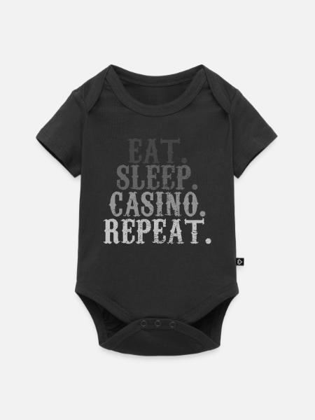 Casino-Glücksspiel - Baby Premium Kurzarmbody - Schwarz