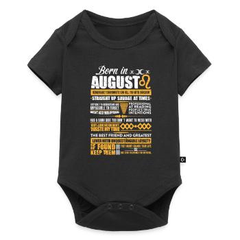 August Zodiac Leo - Body à manches courtes Premium Bébé - noir - Devant
