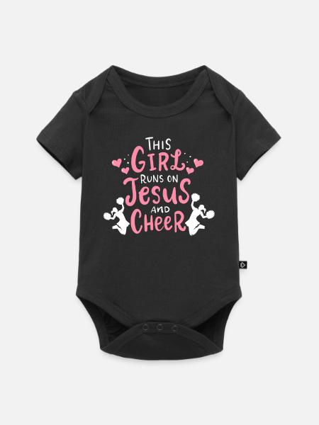 Christian Cheerleading - Baby Premium Kurzarmbody - Schwarz