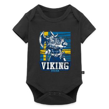 Schweden Wikinger - Baby Premium Kurzarmbody - Schwarz - Vorne