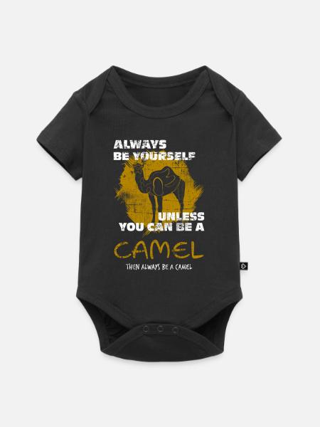 Kamel - Baby Premium Kurzarmbody - Schwarz