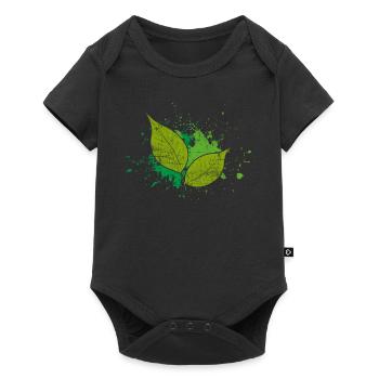 Feuille Nature - Body à manches courtes Premium Bébé - noir - Devant