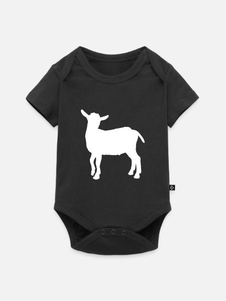 Ziege - Baby Premium Kurzarmbody - Schwarz