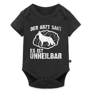 Deutscher Schäferhund - Baby Premium Kurzarmbody - Schwarz - Vorne
