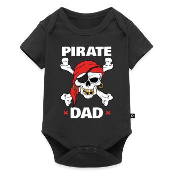 Pirates bateau pirate père papa tête de mort Os - Body à manches courtes Premium Bébé - noir - Devant