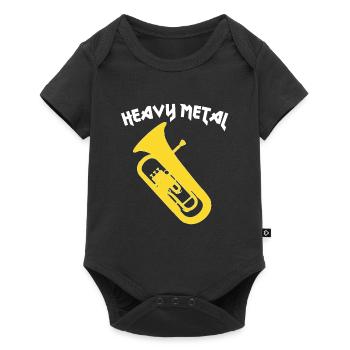 Euphonium - HEAVY METAL - Baritone, Gift - Baby Premium short-sleeve bodysuit - black - Front