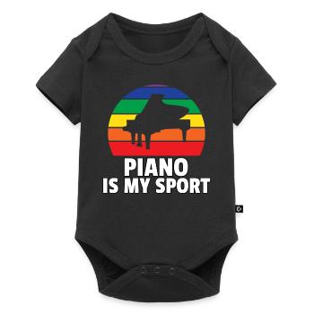 Piano Piano Pianiste Musicien Music Wings player - Body à manches courtes Premium Bébé - noir - Devant