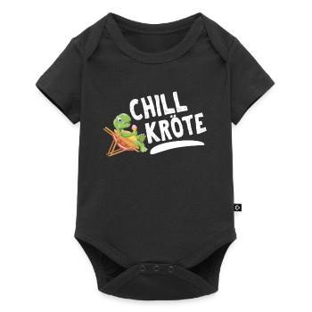 Chill Toad Funny summer holiday turtle - Baby Premium short-sleeve bodysuit - black - Front