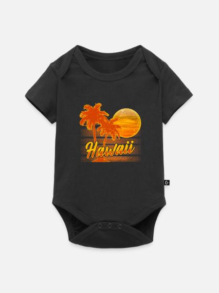 Hawaii - Baby Premium Kurzarmbody - Schwarz