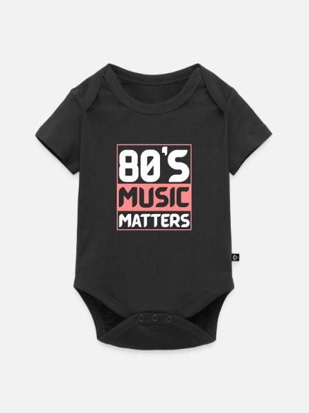 80er - Baby Premium Kurzarmbody - Schwarz