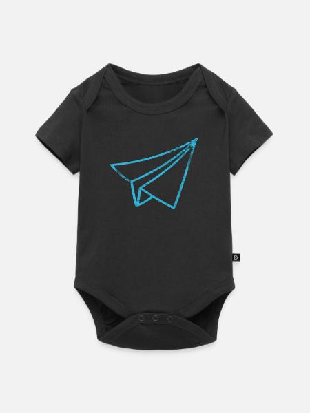 Flieger - Baby Premium Kurzarmbody - Schwarz