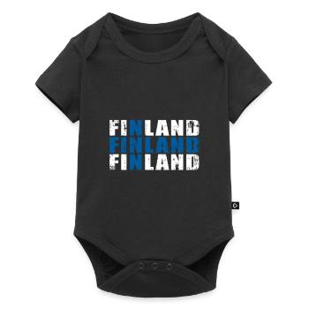 Finnland - Baby Premium Kurzarmbody - Schwarz - Vorne