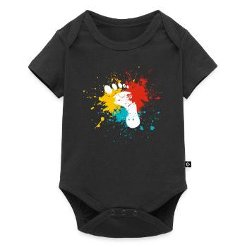 Footprint - Baby Premium short-sleeve bodysuit - black - Front