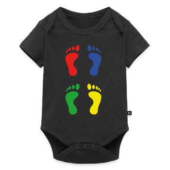 Footprint - Baby Premium short-sleeve bodysuit - black - Front