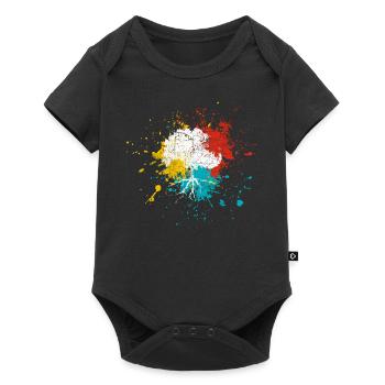 Baum - Baby Premium Kurzarmbody - Schwarz - Vorne