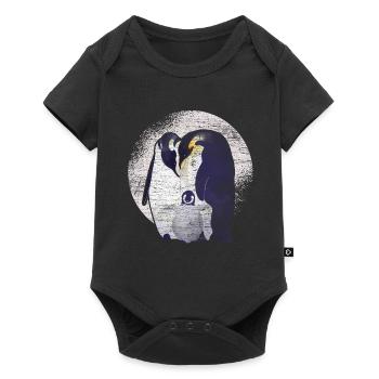 Penguin family - Baby Premium short-sleeve bodysuit - black - Front