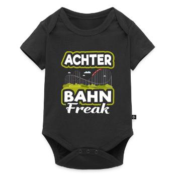 Achterbahn Freizeitpark - Baby Premium Kurzarmbody - Schwarz - Vorne