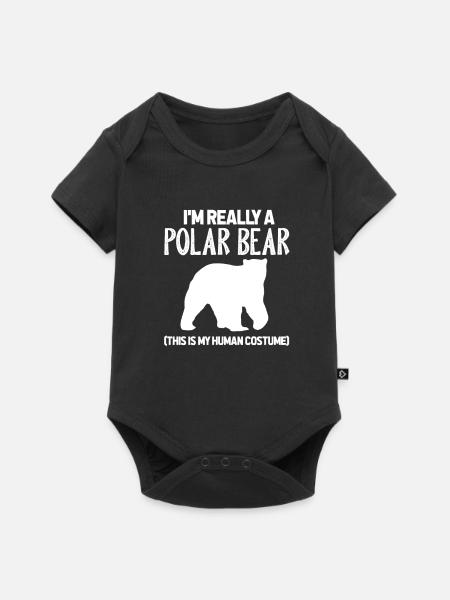 IJsbeer ijsbeer ijsbeer kostuum cadeau - Premium babyrompertje met korte mouwen  - zwart