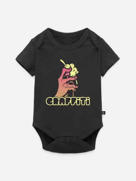 Graffiti - Baby Premium Kurzarmbody - Schwarz